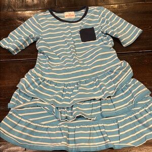 Hanna Andersson Blue Striped Dress